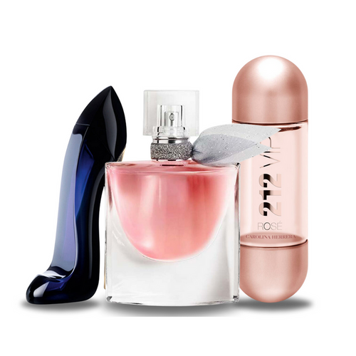 Kit 2+1 Grátis! Good Girl + La Vie Est Belle + 212 VIP Rosé (100 ml)